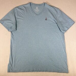 Psycho Bunny Shirt Mens XXL Light Blue Short Sleeve Embroidered Logo Casual EU 7